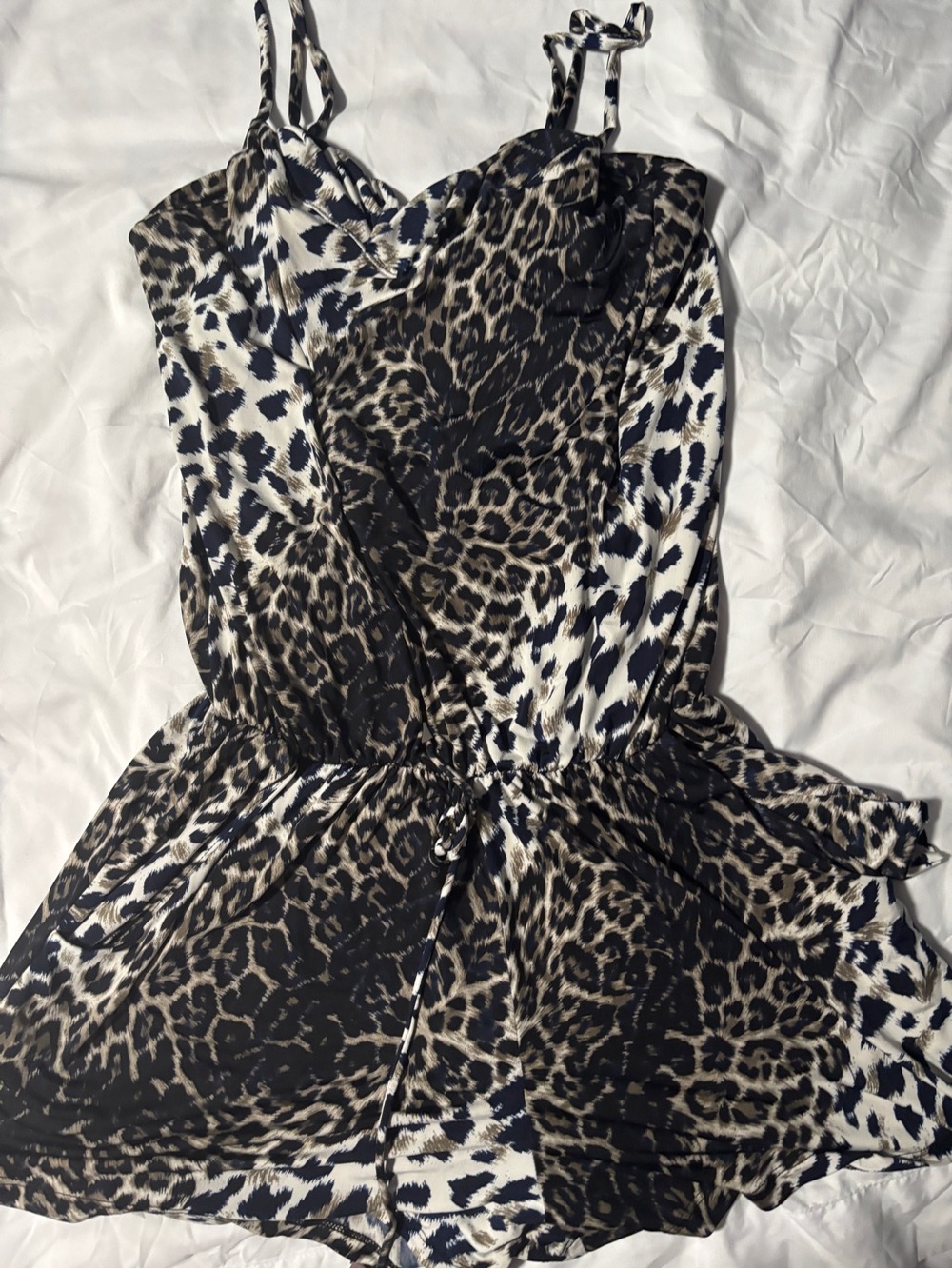 Ariella leopard print Camisole romper